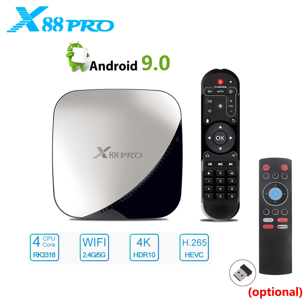 ТВ приставка X88 PRO Android 9 0 4 + 32/64 ГБ 2 4G Wi Fi ядра 16 Гб|ТВ-приставки и медиаплееры| |