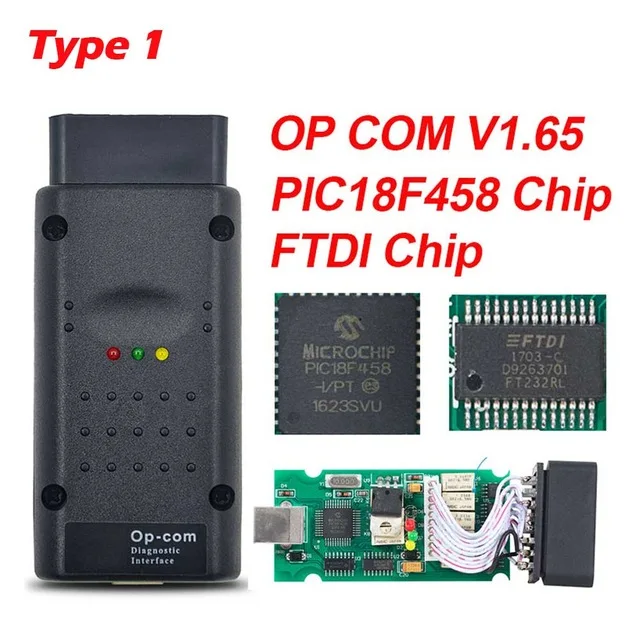Type1 V1.65 Op-com V1.65 V1.78 V1.99 с PIC18F458 FTDI op com OBD2 автоматический диагностический инструмент для Opel OPCOM шина сети локальных контроллеров V1.7 может быть обновление вспышки - Цвет: Type1 V1.65