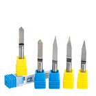 Фрезы карбидные HUHAO, 1 шт., 6 мм, плоская Нижняя гравировка, 45-50 мм, с V-образной гравировкой, 20, 25, 30, 60, 90