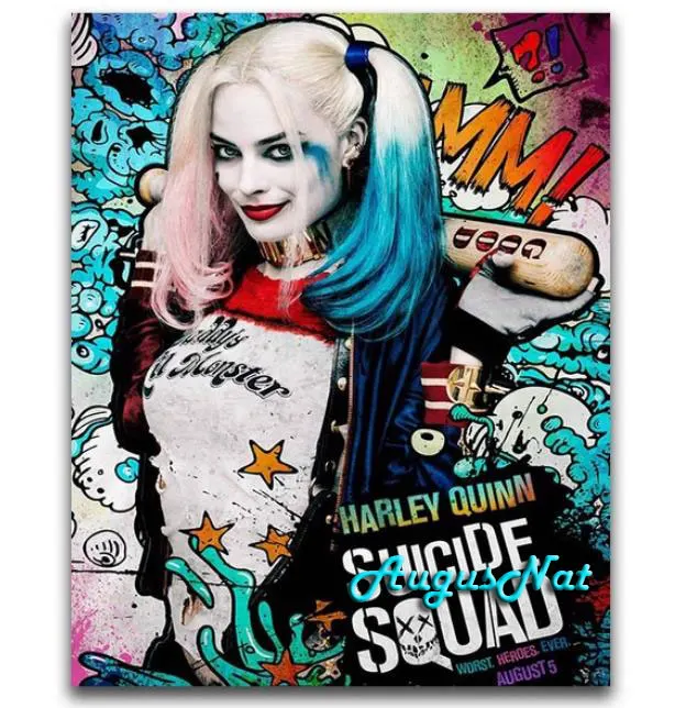 Алмазная картина harley quinn полностью квадратная самоубийцы настенная живопись для