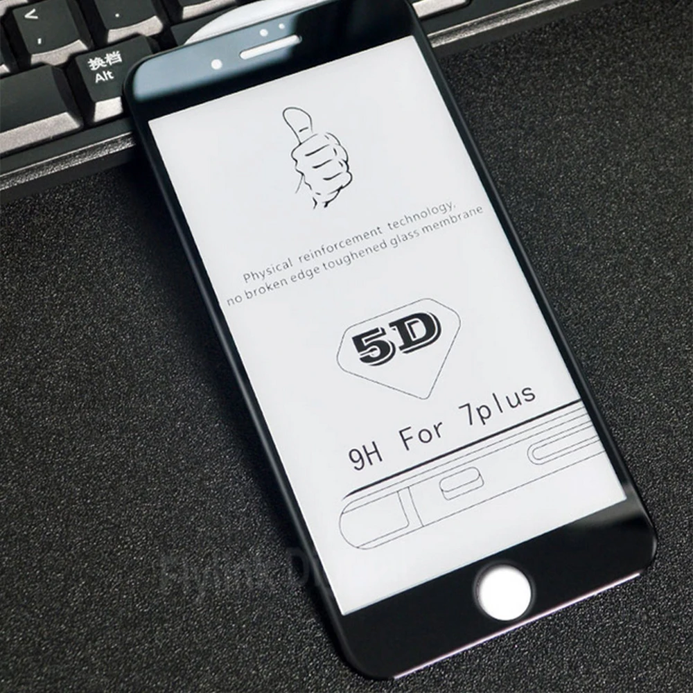5D Protection Tempered Glass On For iPhone 6s 6 7 Full Cover Edge Screen Protector The s 8 Plus Film | Мобильные телефоны и