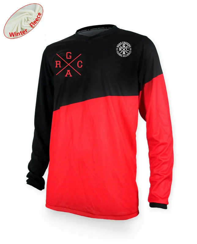 3 winter fleece Новинка, майка для мотокросса, футболка для бездорожья, MTB DH, одежда для велосипеда, Майки для велоспорта, можно добавить зимний флис - Цвет: 3 winter fleece
