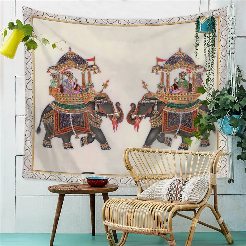 Абстрактный слон гобелен настенный богемный пляжное полотенце полиэстер тонкое