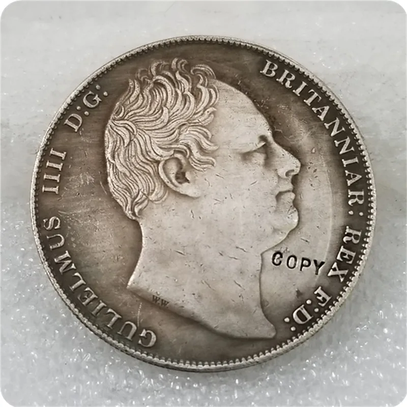 1836 британская Корона Вильям IV монета w/COA Монета серебряная КОПИЯ