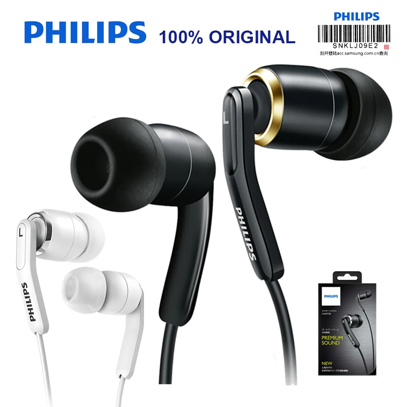 Оригинальные Наушники Philips SHE9730 HIFI с коробкой для хранения L изгибающаяся вилка внешняя спортивная Гарнитура для смартфона XiaoMi HUAWEI