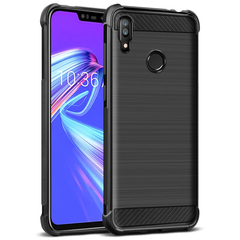 Imak Carbon Fiber Case for Asus Zenfone Max M2 ZB633KL Soft TPU Silicon Cover For M 2 with Airbags | Мобильные телефоны и