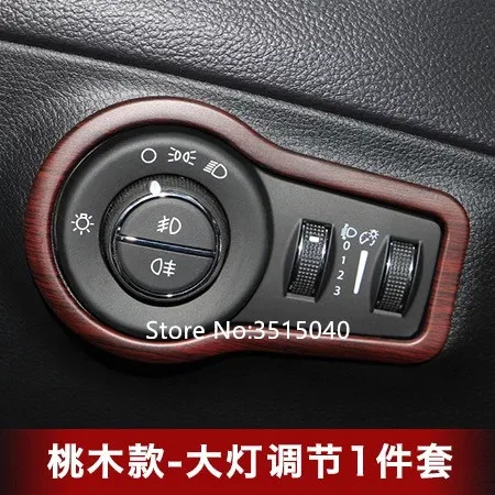 Для Jeep Compass 2017 1 шт. Фирменная Новинка дерево ABS Chrome Frame регулировка фар крышка