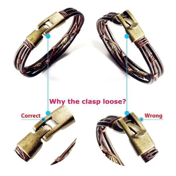 Для мужчин кожаные браслеты Племенной заплетены манжеты цепочка на руку браслет