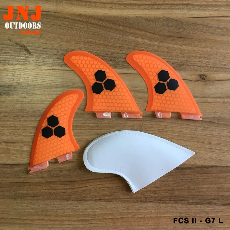 

Оранжевый FCS II L G7 плавники для серфинга Tri-set G7 FCS 2 L thruster g7 серфборд fcs плавник