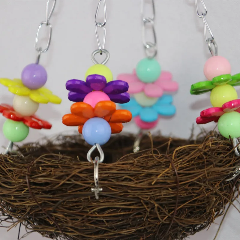 Bird toy vine knitted nest swing bird beautiful with small bell product |