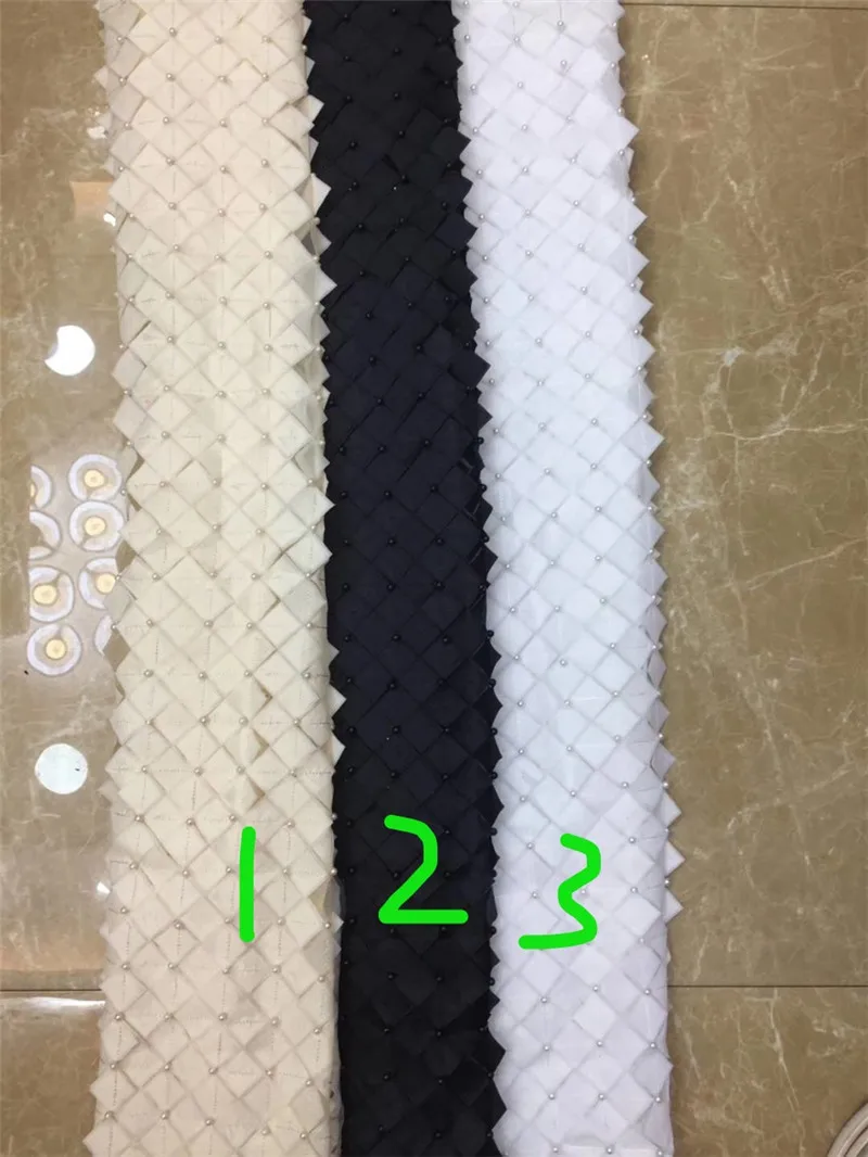 Good looking embroiderd lace fabric H-122432 with beads beautiful Nigerian sequins for party dress | Дом и сад