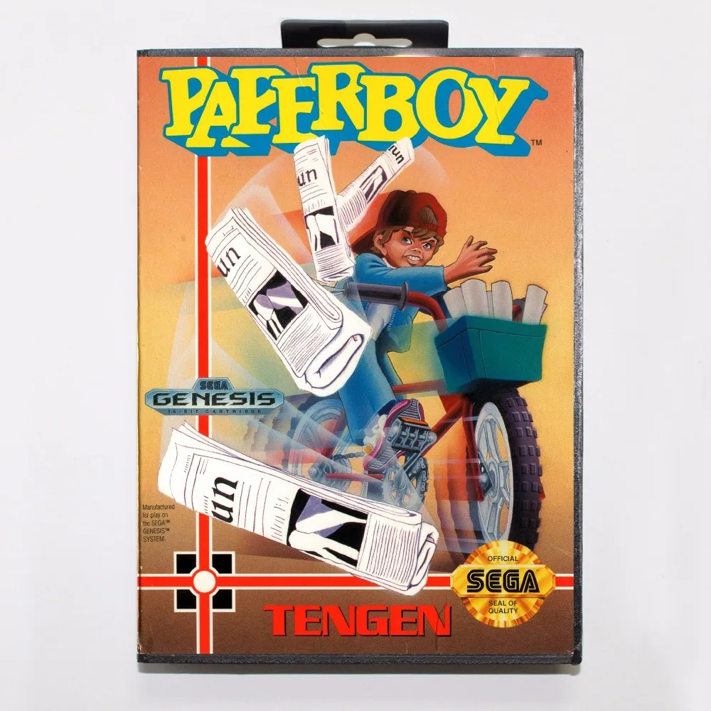 Картридж игровой Paperboy 16 бит игровая карта MD с розничной коробкой для Sega Mega Drive