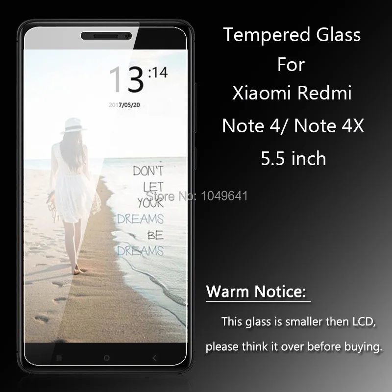 Закаленное стекло для Xiaomi Redmi Note 4X 32 ГБ/Redmi 4 глобальная версия 9H 2.5D