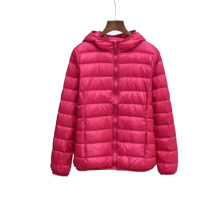 S-7XL light down jacket female short paragraph large size fat MM lightweight jacket hooded thin coat fashion women's clothing