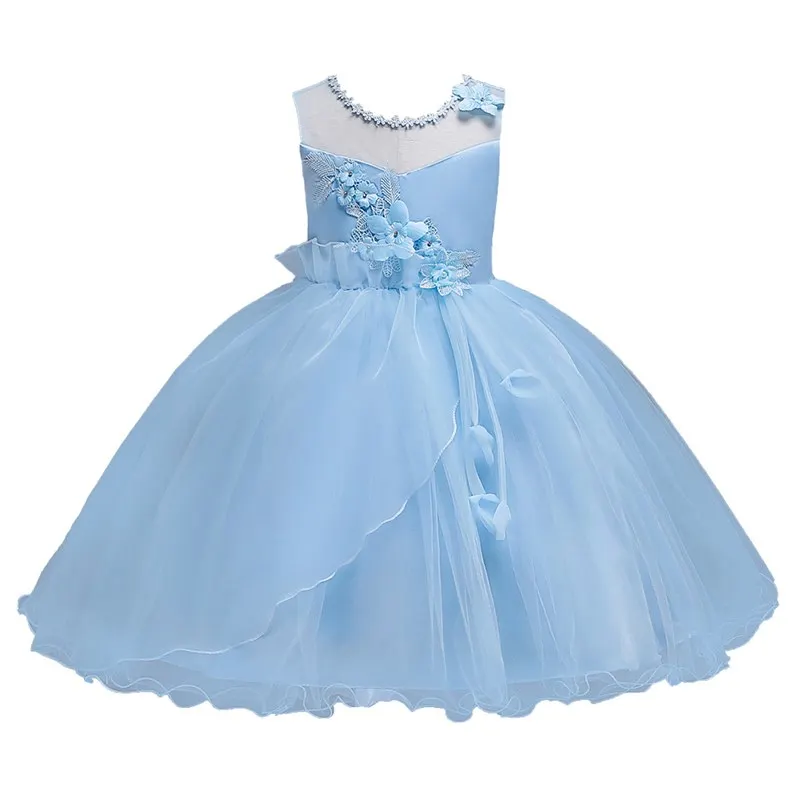 PaMaBa 3Pcs Flower Girls Clothes Wedding Party Dresses 3-14T Formal Clothing Kids Christmas New Year Costume Robe Gown Vestidos | Детская