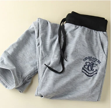 New Autumn Nice Kpop Cotton Mens Pants Leisure Sportswear Style Electric Waist Straight Trousers Household Slacks Men Clothing | Мужская