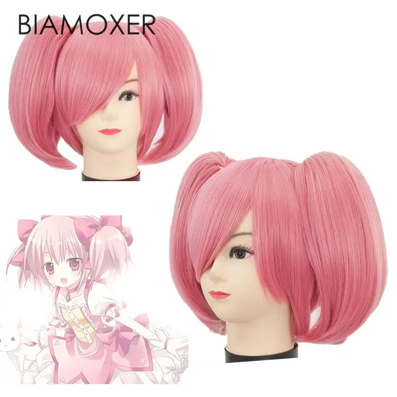 Biamoxer Madoka Kaname Cosplay Wigs Puella Magi Magica Costume Play Wig Halloween Costumes Hair |
