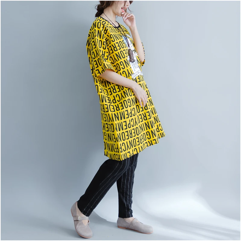 Футболка женская хлопковая с мультяшным принтом модный топ свободного покроя