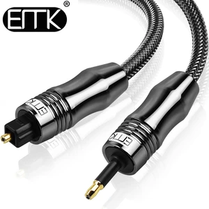 EMK Digital Sound Toslink to Mini Toslink Cable 3.5mm SPDIF Optical Cable 3.5 to Optical Audio Cable in Pakistan