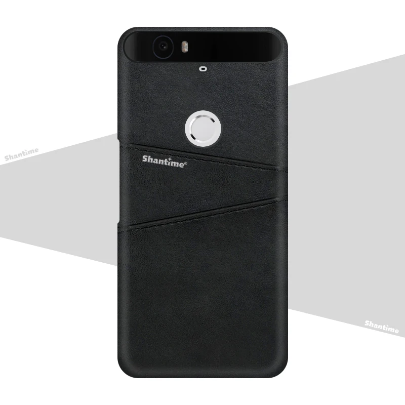 Роскошный винтажный кожаный чехол для huawei Nexus 6 P чехол для телефона для huawei Nexus 6 P слот для карт из искусственной кожи чехол - Цвет: Black