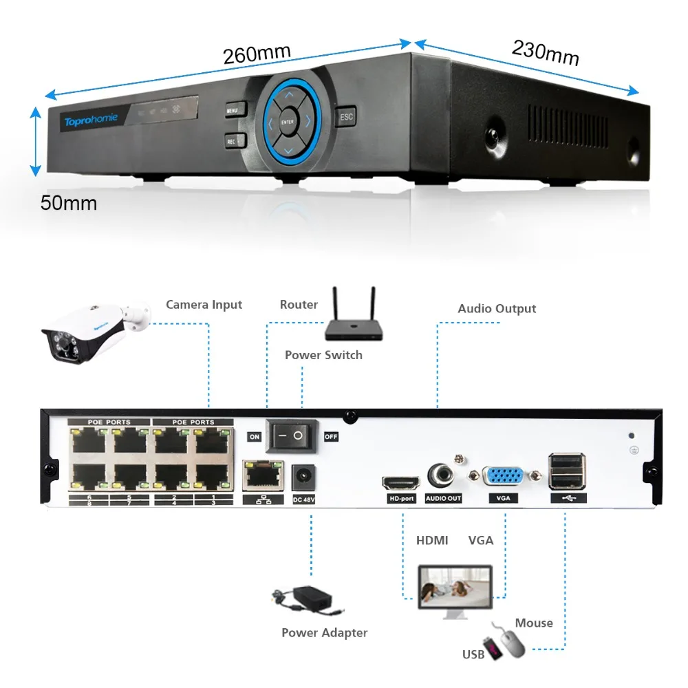 H.265 8CH 48 В 4MP CCTV NVR Системы 5MP POE комплект 8 шт. 2MP 1920*1080 P открытый Водонепроницаемый IP