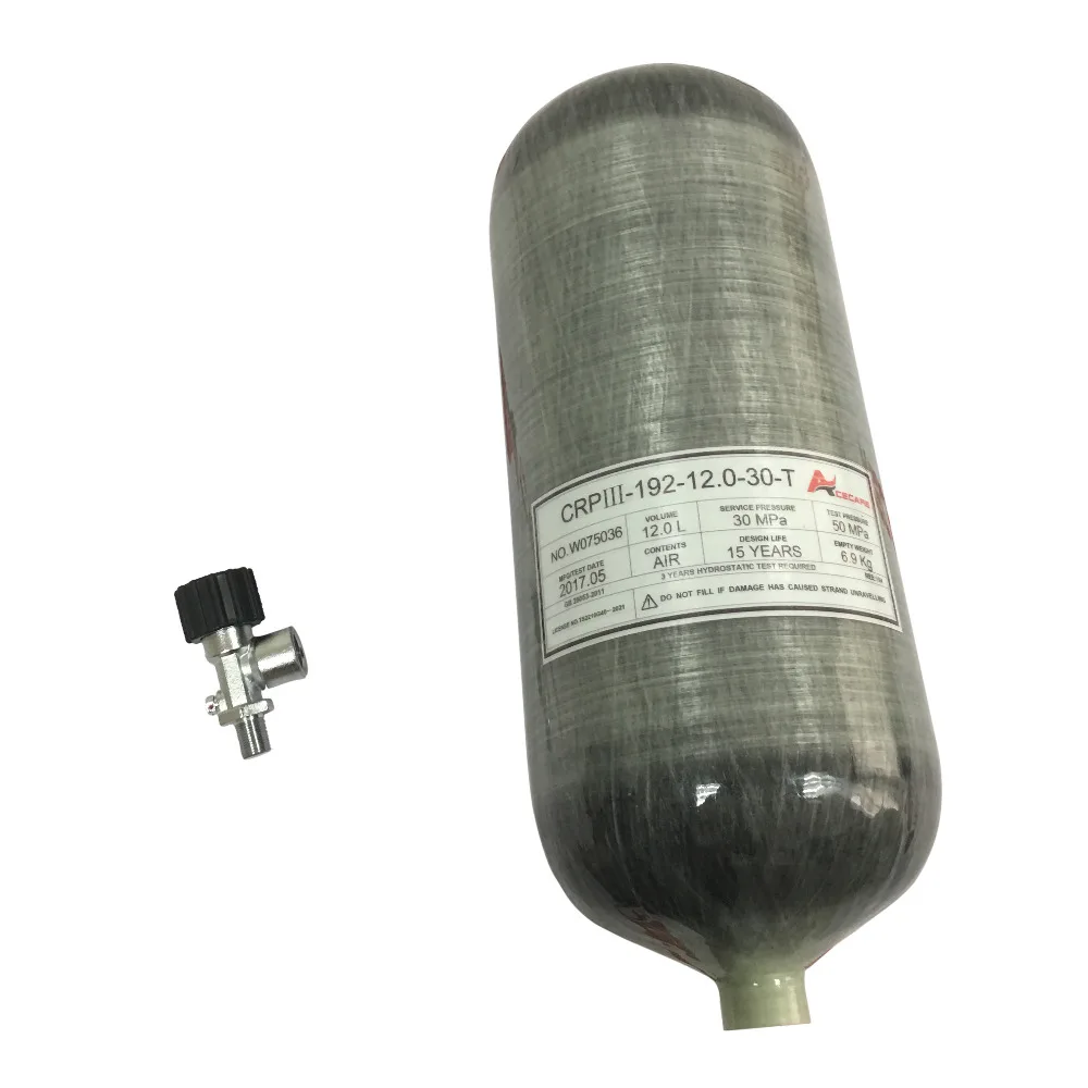 AC31210 12L Hpa Pcp газовый баллон акваланг мини кислородный Воздушный бак Пейнтбольная