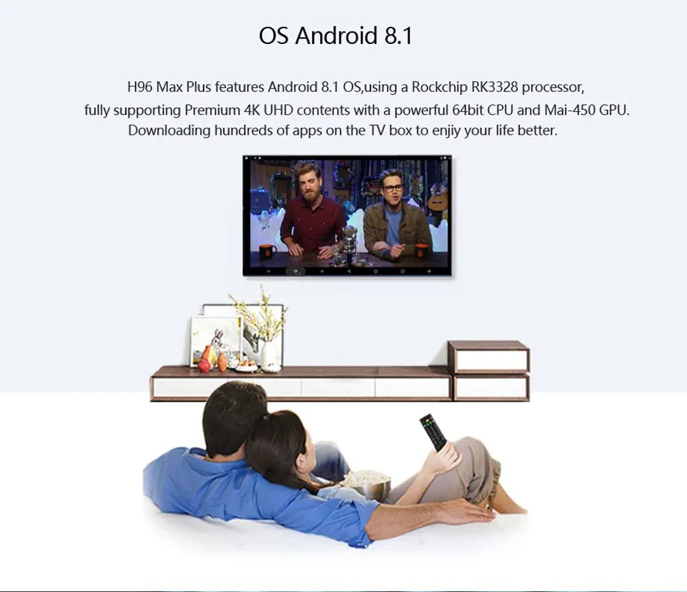 H96 MAX Plus Android 8,1 4g 32g 64g телеприставка 4 k Ultra HD H.265 Smart tv box USB 3,0 двойной Wifi 2,4/5,0 ГГц медиаплеер