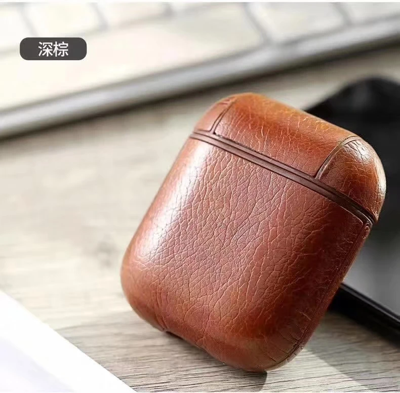 Роскошный бизнес-чехол из искусственной кожи, Bluetooth, беспроводные наушники, защитный чехол, чехол для Apple AirPods Air pods, зарядная коробка