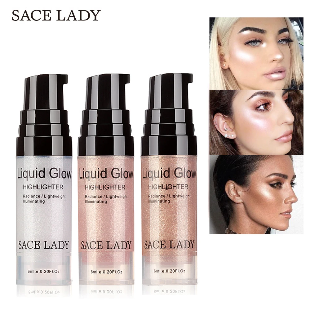 SACE LADY 3 цвета Shimmer iluminador maquiagem жидкий хайлайтер контурный крем для лица блеск для глаз бронзатор хайлайтер макияж