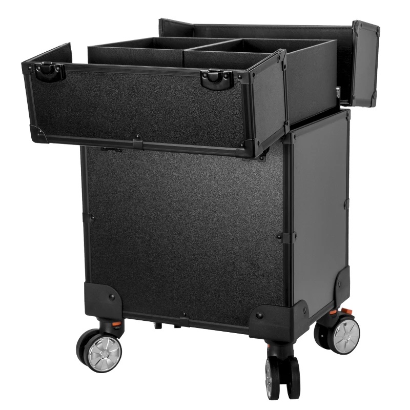 TENSUNVIS Black 4 Rolling Wheel MDF художественный Макияж Косметический Поезд Чехол