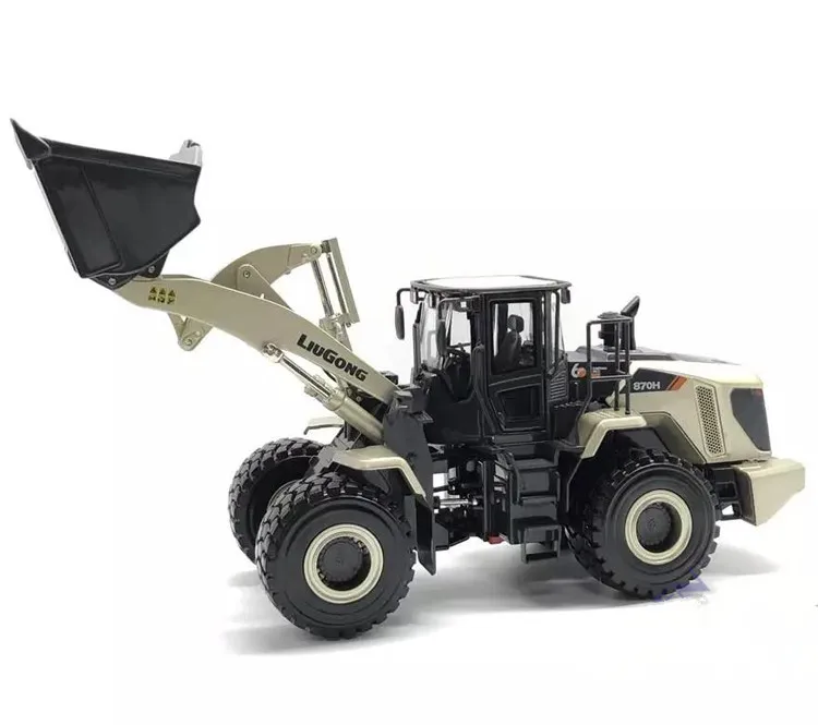 Серый Редкая коллекционная модель из сплава, игрушка в подарок, 1:35 Liugong CLG870H, колесный погрузчик, Строительная техника, литая игрушка, модель для украшения - Цвет: Серый