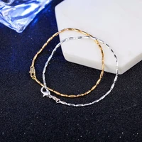fashion silvergold color small chain bracelets for women rope link beaded bracelet for handmade jewelry findings
