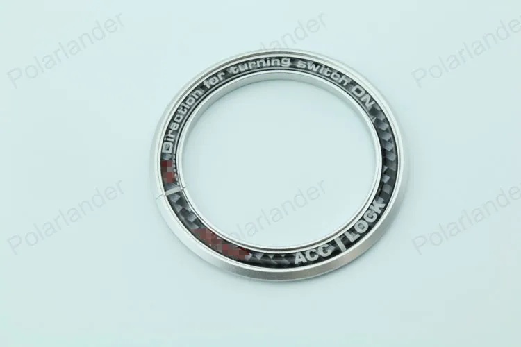 

Ignition Key Ring carbon fiber luminous Car Engine Start Stop button cover For F/ord f/iesta