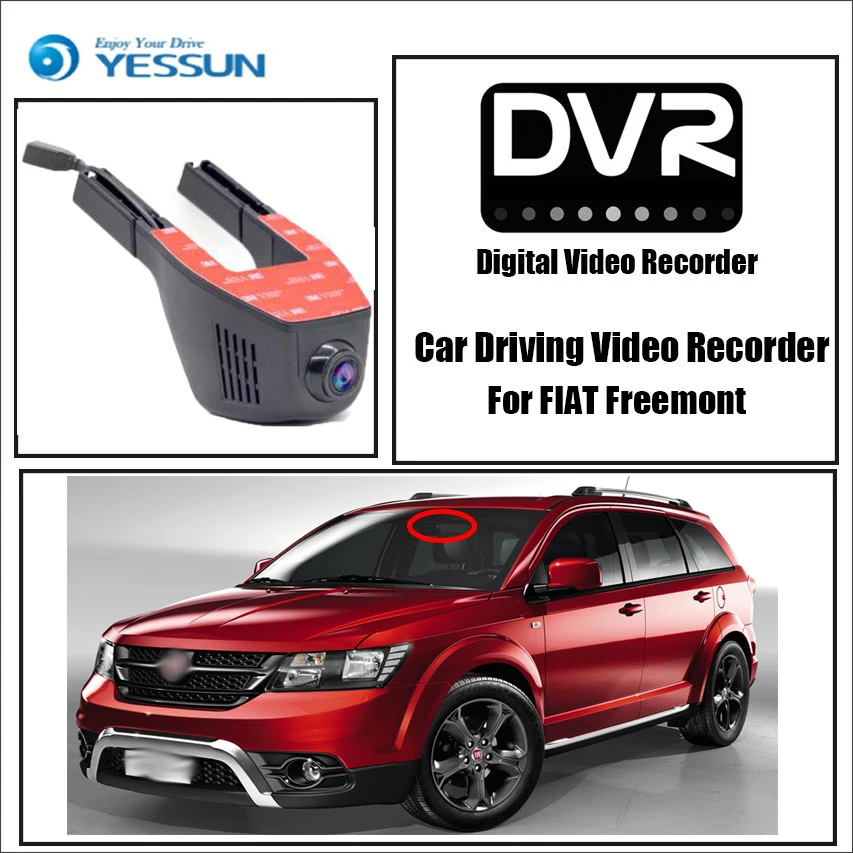 YESSUN для FIAT Freemont Автомобильный видеорегистратор Wifi DVR мини камера Novatek 96658 FHD 1080P