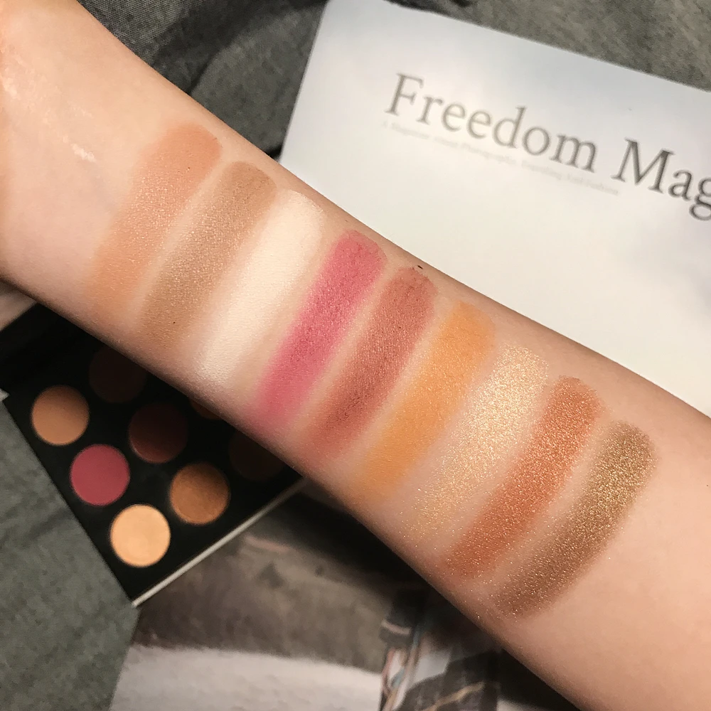 2017 бренд легко носить красота мерцающий макияж палитра натуральный матовый тени