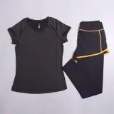 (Топы + брюки) женские летние спортивные футболки для бега йоги фитнеса занятий