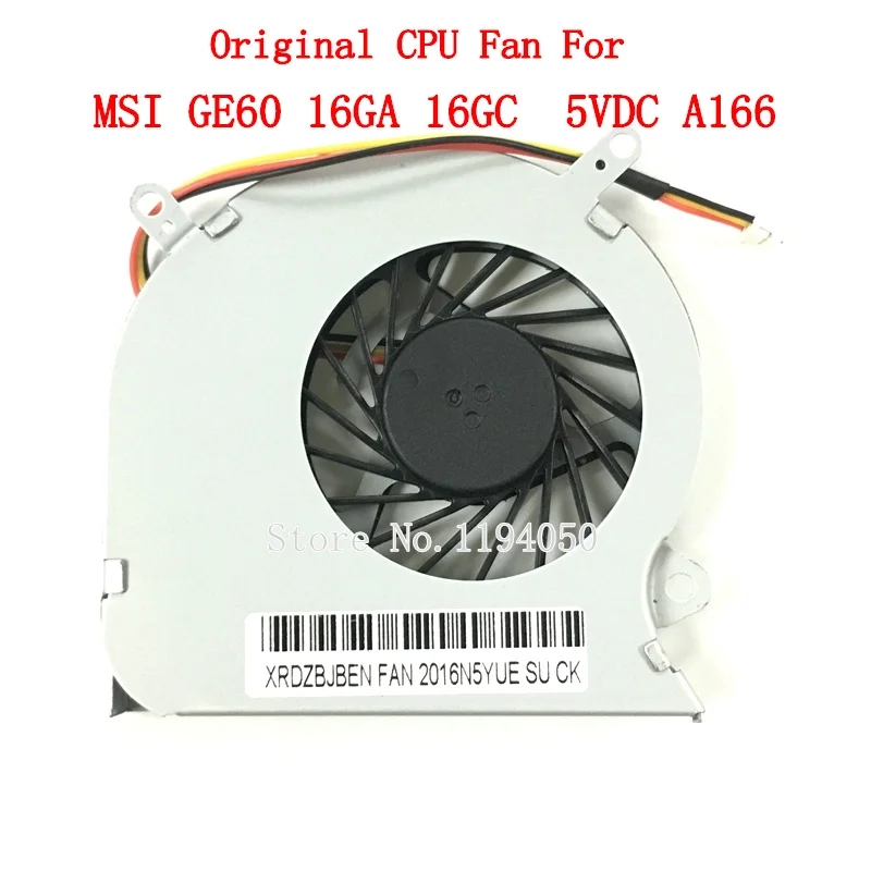 Новый оригинальный кулер для процессора MSI GE60 16GA 16GC серии PAAD06015SL 0.55A 5VDC 3pin A166
