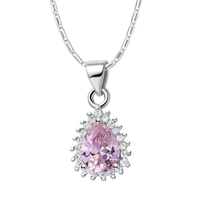 Высокое качество ожерелье с подвеской в виде капель воды и прямоугольника