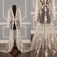 ivory white new lace bridal jackets long sleeves bridal coat wedding capes wraps bolero jacket wedding dress wraps shrugs