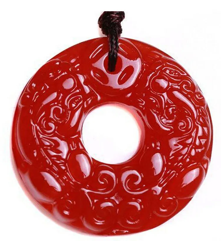 Натуральный Красный Манао двойной храбрый счастливчик безопасности Пряжка