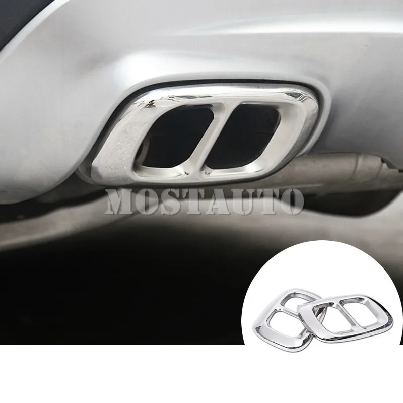 

For Benz GLA X156 Rear Exhaust Muffler Tail Pipe Cover Trim 2015-2019 2pcs Car Accessories Interior Car Decor Car Trim