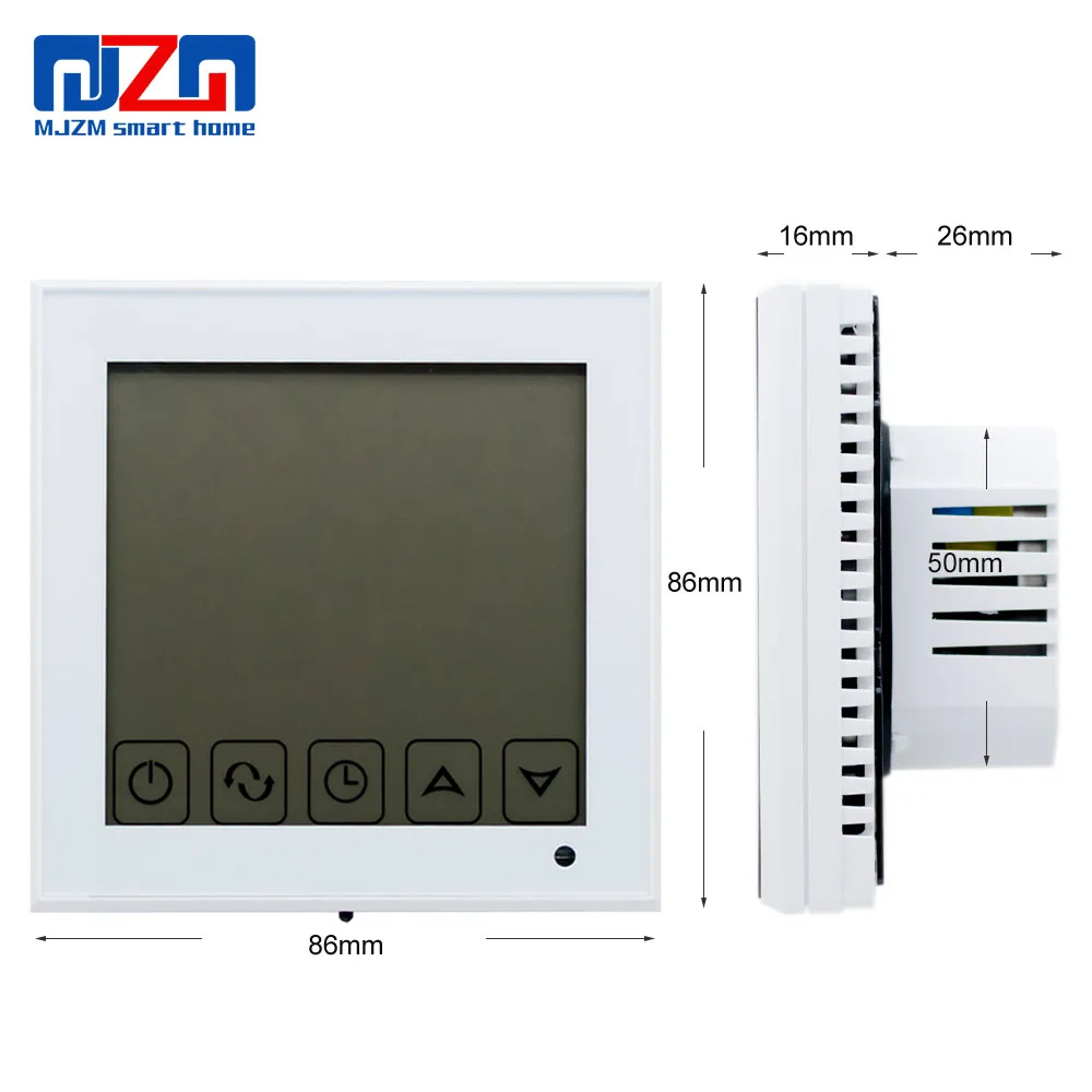 MJZM 2pcs 16A03 1 WiFi цифровой термостат синий белый подсветка подпольное Отопление