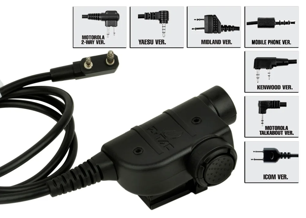 Z-tac Tactical Midland Push To Talk для Baofeng zSilynx выпускает грудь PTT Kenwood Peltor Softair радио гарнитура аксессуары Z125