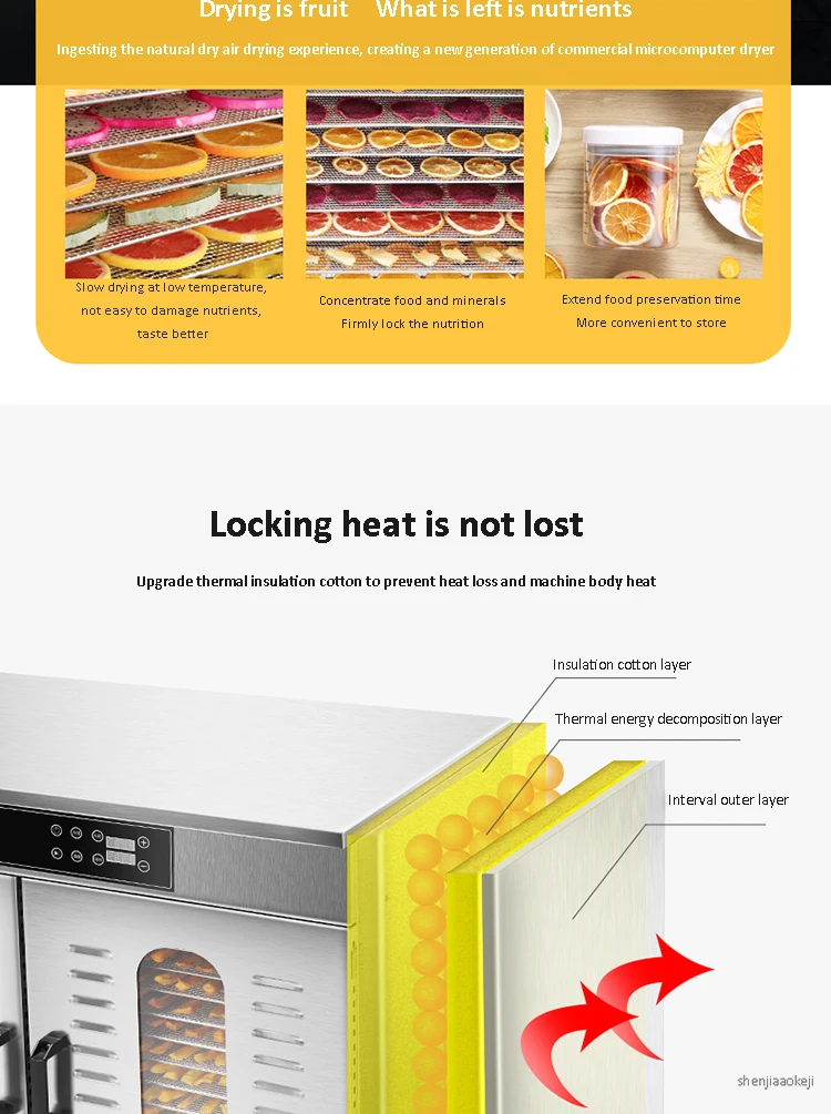 32-layers Commercial Food Dehydrator Drying fruit machine household vegetables& fruits dehydration machine fruit dryer 220v
