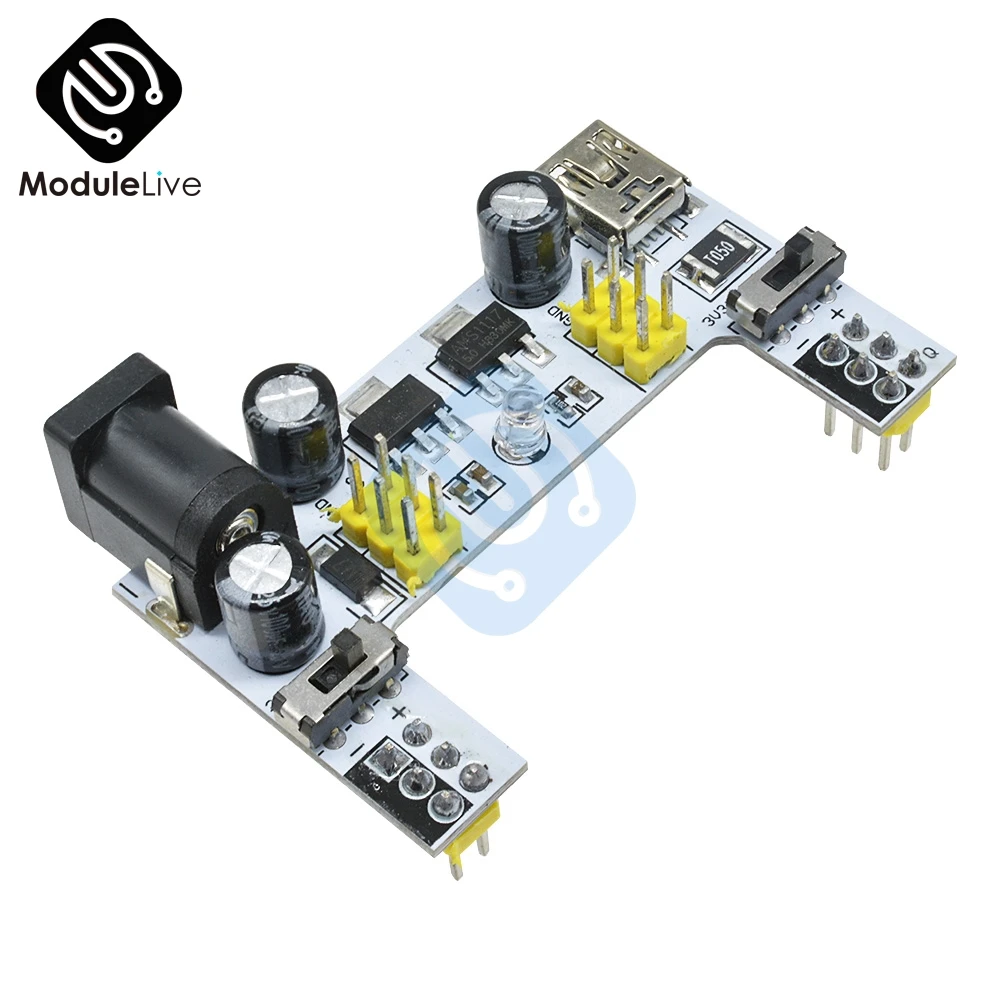 

Макетная плата MB102 Mini USB, модуль питания для Arduino, плата для хлеба, набор «сделай сам», 2-канальная плата для Arduino 55x35 мм