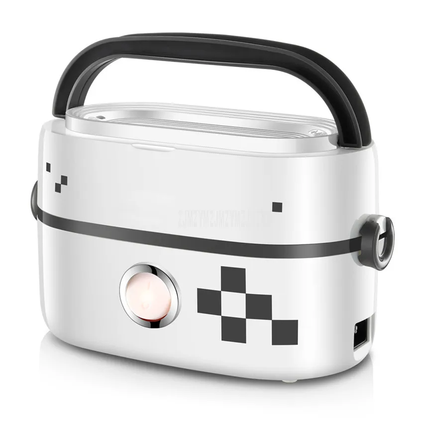 

250W 1L Double Ceramic Tank Portable Electric Heating Lunch Box Rice Cooker Food Warm Heater Stewing Soup Cooking Congee Machine