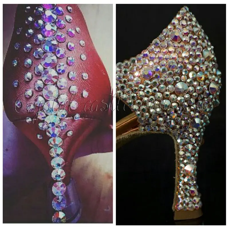 Хрустальный замок SS3 SS40 AAAA Прозрачный Кристалл хрусталя AB без горячей фиксации