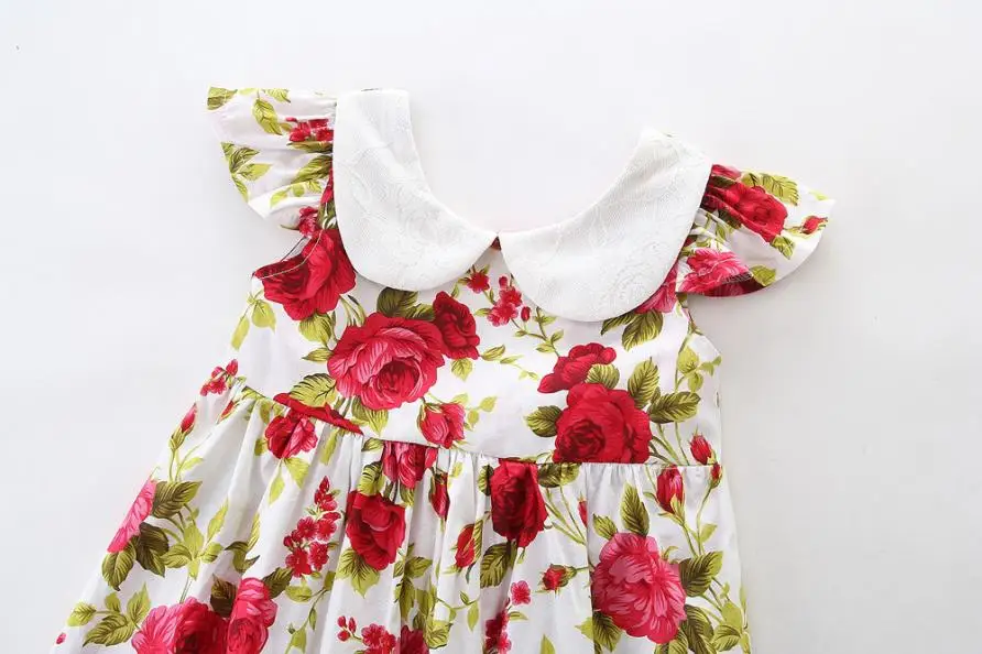 Toddler Kids Girl Princess Dress Headband Ruffle Party Floral Clothes Set retro sweet style baby clothes July 30 | Детская одежда и