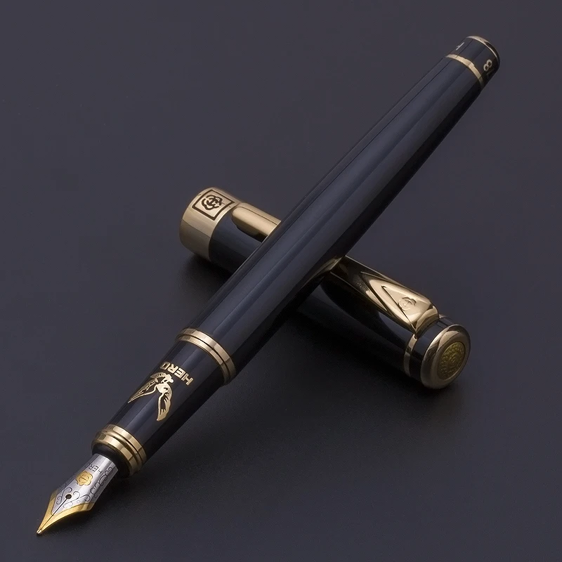 

Hero H78 fountain pen high-end gift carving eagle business black calligraphy ink pen 0.5mm /1.0mm and Original box