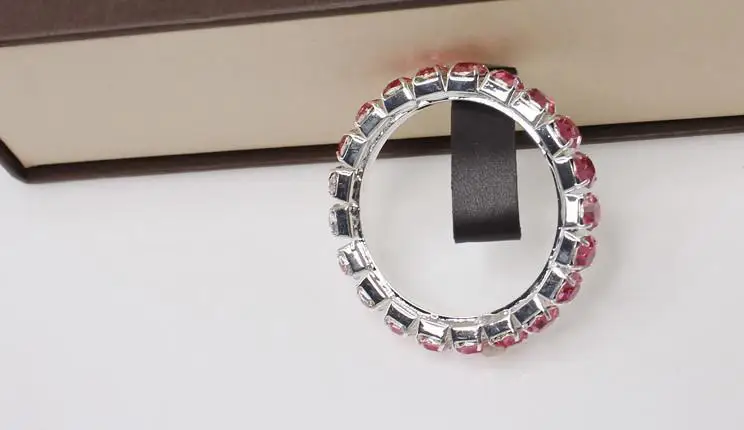 Оптовая продажа 50 шт./лот кольца для салфеток из металла и розового горного